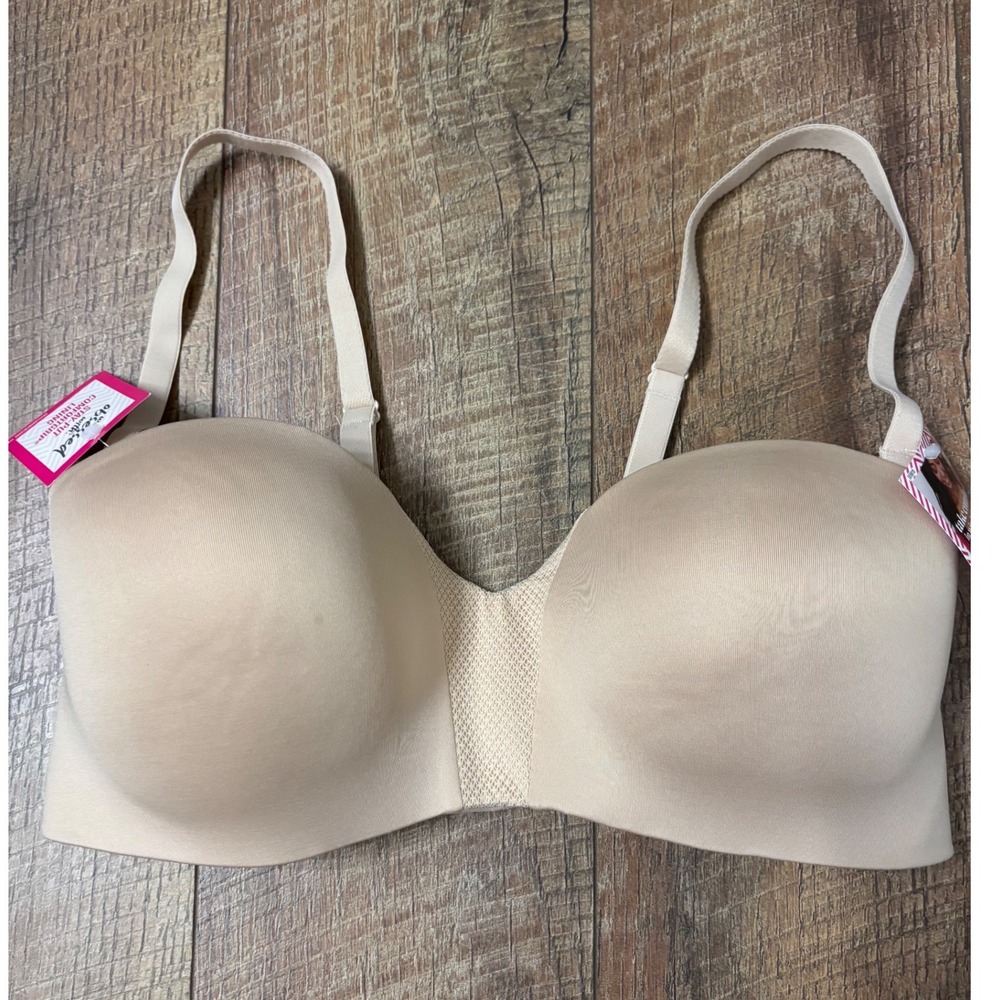 Maidenform 36C Wireless Convertible Bra Womens Beige SE0015 NWT